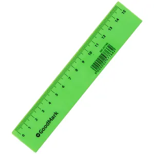 Линейка 15 см пластик, "Neon", GoodMark