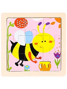 Деревянная пазл-рамка (11х11) "ПЧЁЛКА" (9 элементов) (неокраш.рамка) Арт. AN02299