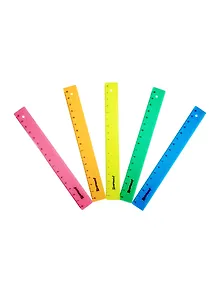 Линейка 16см пластик, флуор., ассорти, Silwerhof