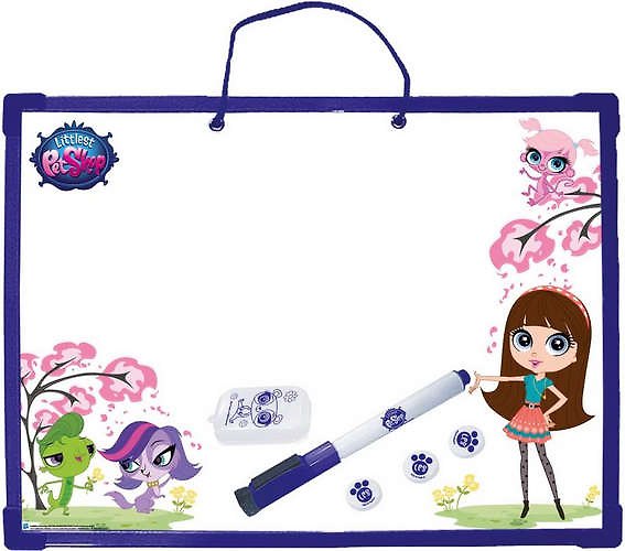 Доска «Пиши-стирай», 42 х 30,5 х 1 см, маркер, губка, 3 магнита, Littlest Pet Shop 317444 — 1