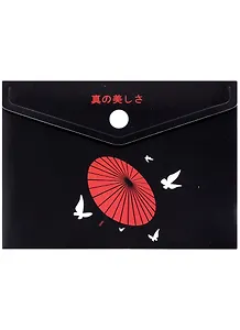 Папка-конверт А6 на кнопке "Аниме. Красный зонт (небожители)"