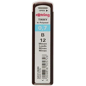 Грифели 0,7мм 12шт "Rotring Tikky" В, Rotring