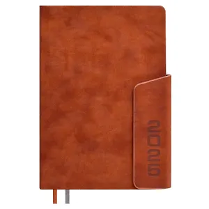 Ежедневник дат. 2025г. А5 176л "Тиволи глосс" коричневый, кожзам, тв.переплёт, блинт. тиснение, магнит.клапан, офсет, ляссе