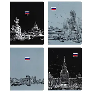 Тетрадь в клетку BG, "Патриотизм. Контрасты", 48 листов, в ассортименте