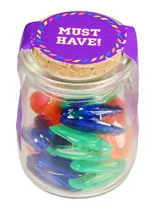 Зажимы для бумаг 12шт "Эллипс" неон, стекл.банка, MUST HAVE!