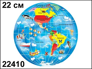 Мяч Глобус (22см) (DS-PP 055) (22410)