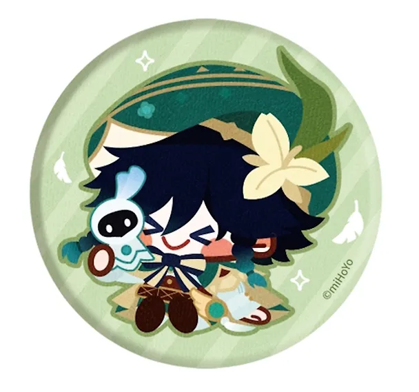 Значок Genshin Impact Chibi Character Cloth Badge Windborne Bard Venti 2986624 — 2