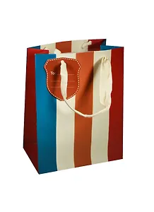Пакет подарочный бумажный А5 19*25*9 "Полоски",муж., разноцвет., мат. ламинат, Хансибэг