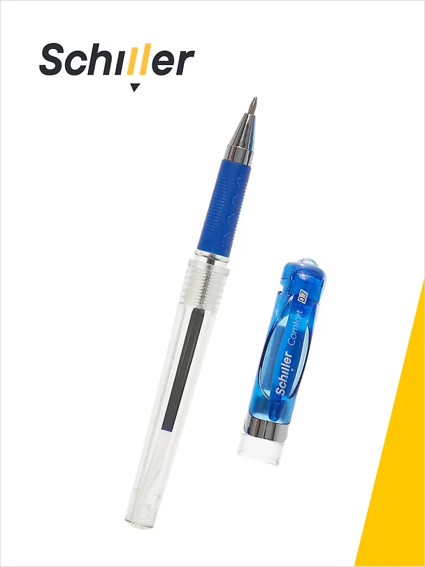Ручки шариковые синие 12 штук "Comfort" 0,7 мм, Schiller 3066633 — 3