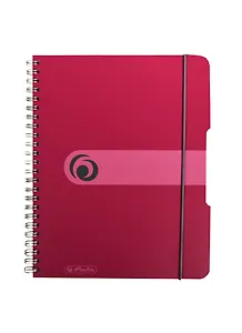 Тетрадь 80л кл. "Easy orga to go" борд.пласт.обл., спираль, резинка, перфорация листов, Herlitz