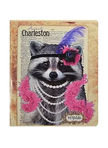 Тетрадь 48л кл. "МОДНЫЕ ЖИВОТНЫЕ" конгрев + выб.УФ-лак, ассорти, Феникс