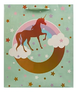 Пакет А4 32*26*12 "Единорог" дет., бум.мат