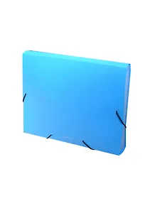 Папка на резинках А4 12 отд. "Neon" голубая, пластик, Erich Krause