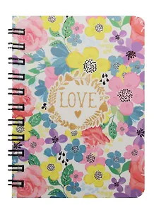 Записная книжка А7 80л кл. "Flower love pastel" спираль, Kairui