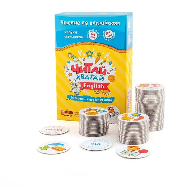 Развивающая настольная игра БАНДА УМНИКОВ УМ075 Читай-Хватай English 332087 — 1