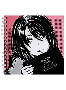 Скетчбук 195*195 80л "Милая художница (Эксклюзив)" белый офсет, 100г/м2, тв.обложка, широкая евроспираль