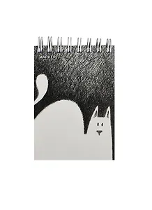 Блокнот А7 100л кл."CATS" тв.обл., мат.лам., выб.УФ-лак, евроспираль, ассорти, MARKER ARTE