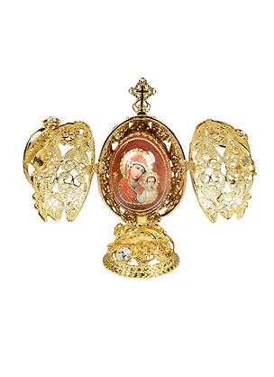 Яйцо Ажурное большое c деревянным яйцом (цв.золото) (JD0784D) 2522702