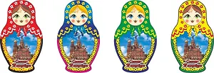 Сувенир АКМ Магнит "Матрешка Спас-на-Крови" в асс. 02-34AS1-01