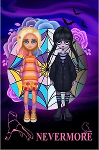 Блокнот А7 40 листов, клетка, "Вэнсдэй-3" скрепка