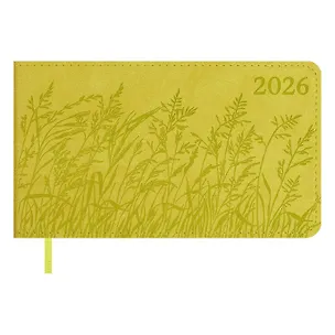 Еженедельник дат. 2026г. 64л 150x87 мм 150x87 мм "Виннер" желтый, кожзам, мягк.переплет, блинт.тиснение, офсет, карманный, горизонт, справ.мат-лы, закругл.углы, ляссе, инд.уп 3116613