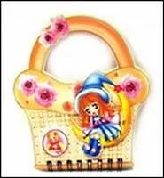 Блокнот "Девочка на корзинке" (002430) (Карамба)