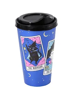 Стакан с крышкой Коты Таро (пластик) (550 мл) (СП6-2025)