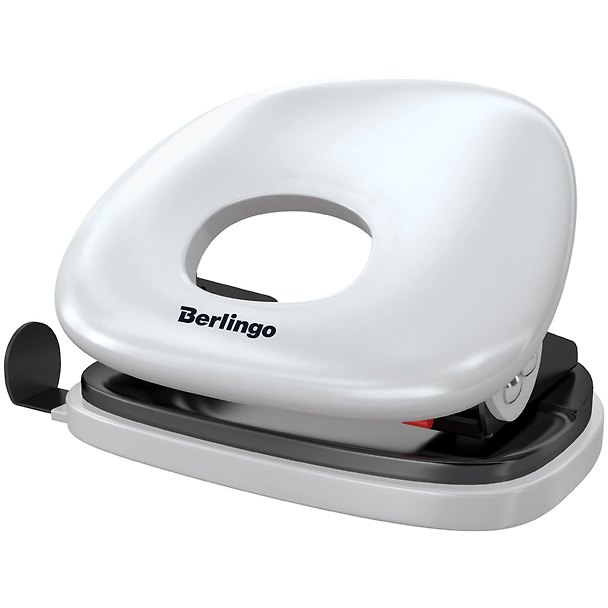 Дырокол «Round», Berlingo, 10 листов, пластиковый, белый 2974897 — 1
