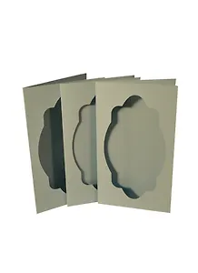 ФРИДЕКОР Набор открыток тройных с овал.фигур.окошком цв."лавандовый" 3шт. card3-1-120