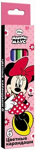 Карандаши цветные 06цв "Miss Minnie" к/к, подвес, Disney