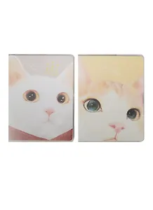 Записная книжка А6- 80л лин. 90*120мм "Lovely Cat" карт.обл., с ПВХ-обложкой, ассорти