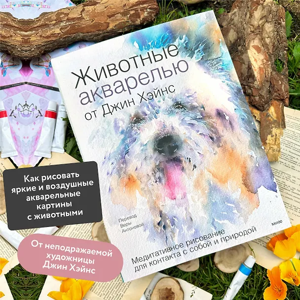 Книга Животные акварелью от Джин Хэйнс. Медитативное рисование для контакта с собой и природой (Джин Хэйнс) — 6