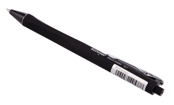 Гелевая ручка чёрная автоматическая 0,7 мм, Black matte, Schiller 3049577 — 4