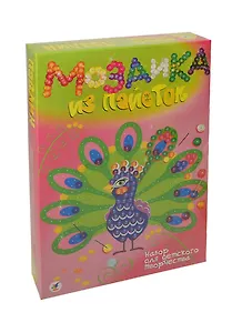 Мозаика из пайеток Павлин (2614) (Чудо-мастерская) (набор для творчества) (коробка)