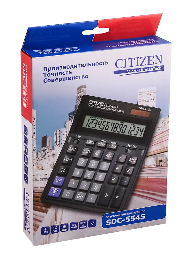 Калькулятор 14-разрядный настольный, Citizen 250216 — 2