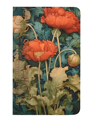 Книга для записей 130*210 32л "FLORA DESIGN. Inspired by William Morris (красные маки)" скрепка 3125592