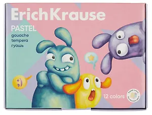 Краски гуашевые 12цв 20мл "Jolly Friends Pastel" к/к, ERICH KRAUSE