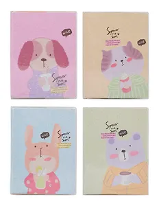 Записная книжка А6 110л лин. "Glitter Animals", ПВХ-обл., ассорти