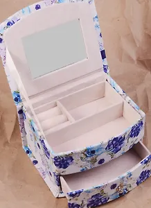 Шкатулка для ювелирных украшений Flowers blooming (16х13х9см) кожзам (84563)