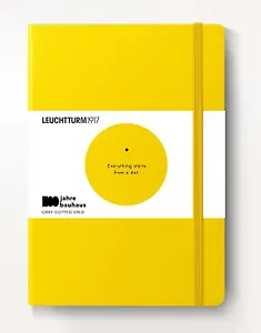 Книга для записей A5 125л тчк. "Bauhaus Edition" тв.обл., лимонный, Leuchtturm1917