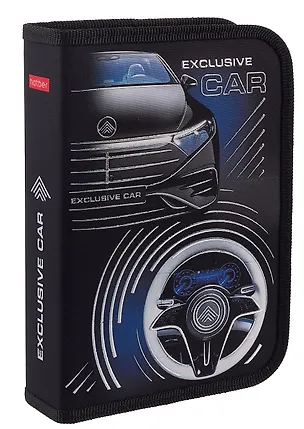 Пенал 1 отделение "Exclusive car" 20*14, ткань/картон 3080291