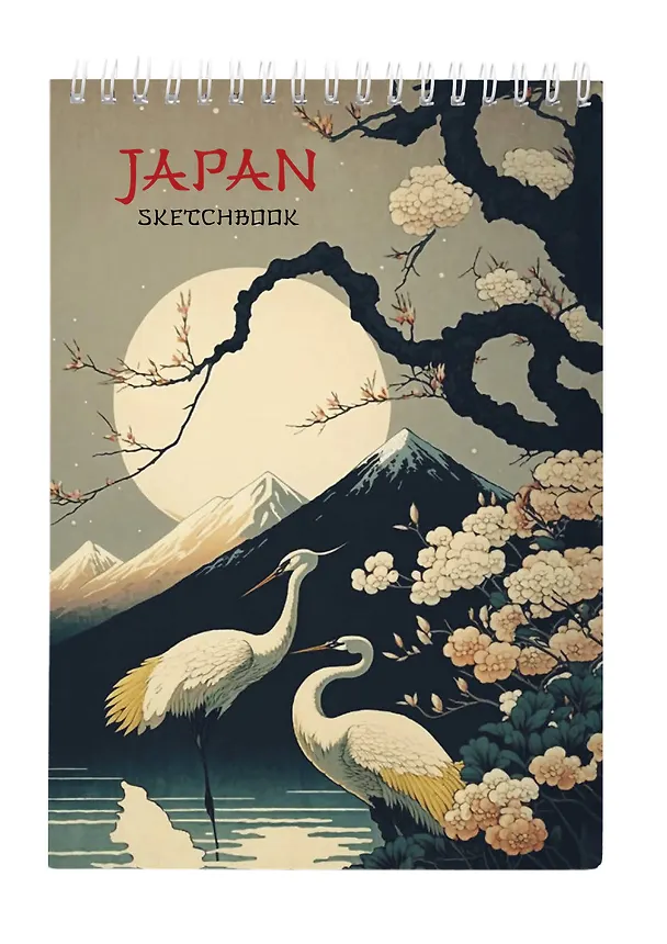 Скетчбук А5 48л "Japan Sketchbook" 190г/м2, тв.обложка, гребень 3137905 — 2