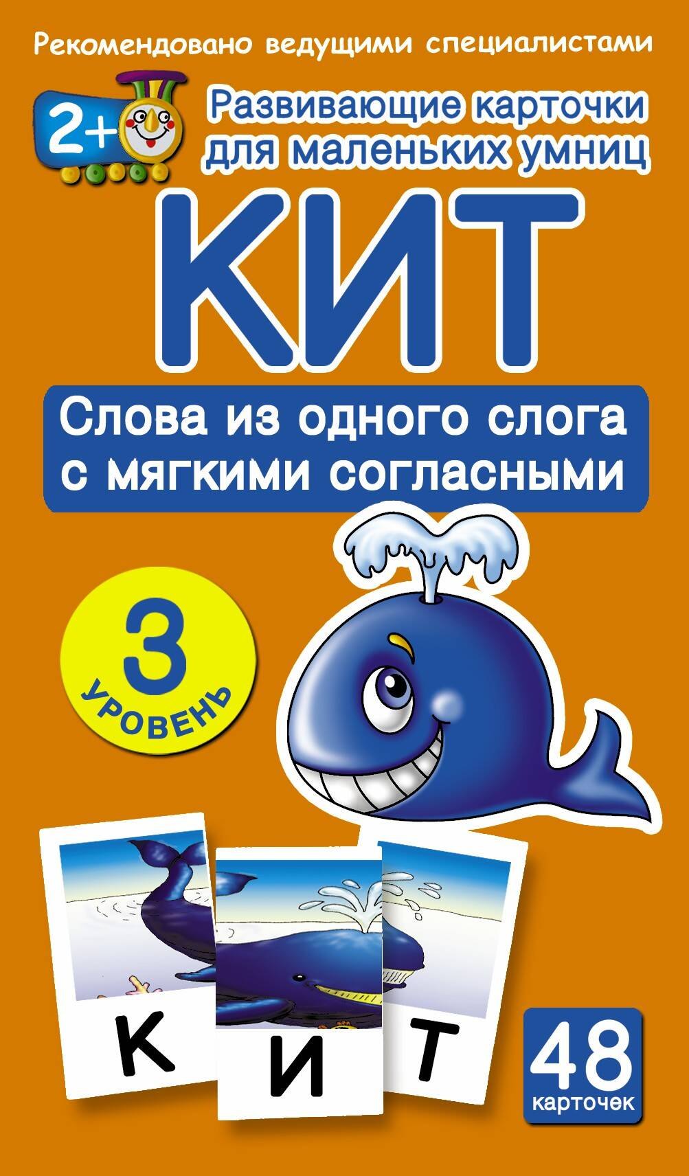 

Кит. Слова из одного слога с мягкими согласными. 3 уровень (48 карточек в коробке)