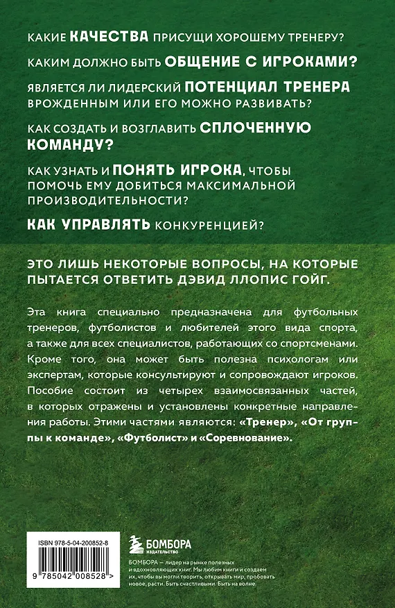Книга Психология футбола. Искусство мотивации и достижения успеха на поле (Дэвид Ллопис Гойг) — 2