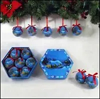 Набор из 7-ми новогодних украшений "Шар" (7,5см) (566444) (Ремеко РС) 2338397