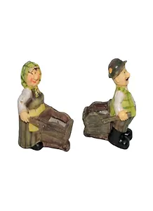 Фигурка Дедушка Бабушка с тачкой (18х13) (15-9)