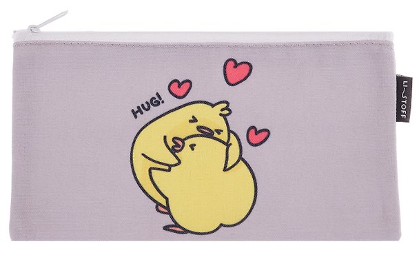 Пенал-косметичка "HUG!" на молнии, 115*215, ткань 3110272 — 1
