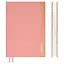 Еженедельник дат. 2026г. А5 176л "Джут" розовый, кожзам, тв.переплет, тисн. фольгой, офсет, справ.мат-лы, 2 ляссе, инд.уп — 3116494 — 2
