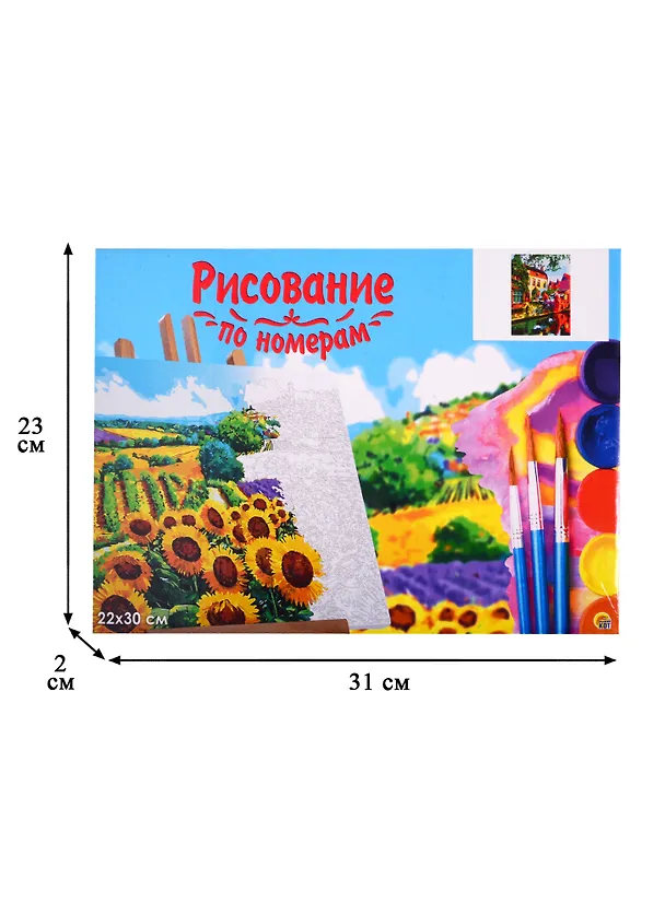 Набор для раскрашивания по номерам ТМ Рыжий Кот Холст с красками 22х30см Красивая европейская набережная (Арт. HS232) 2809188 — 3