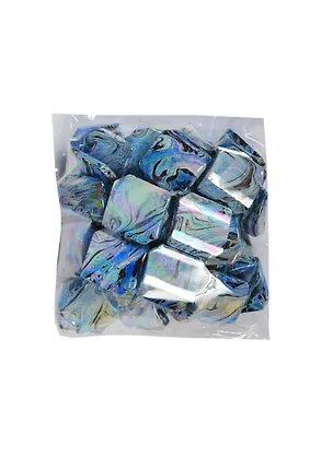 Бусы пластик с гологр. эффект. Квадрат 22 (голубой) (00000006149) (100г) (упаковка) 2422965